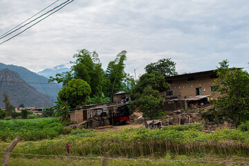 old farm house in the mountains