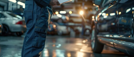 Design a sleek, professional certificate template for completion of a vehicle safety inspection course.