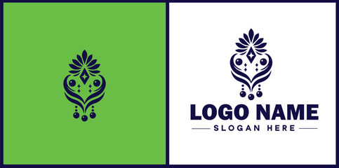 jewelry icon Accessories Adornments Ornaments flat logo sign symbol editable vector