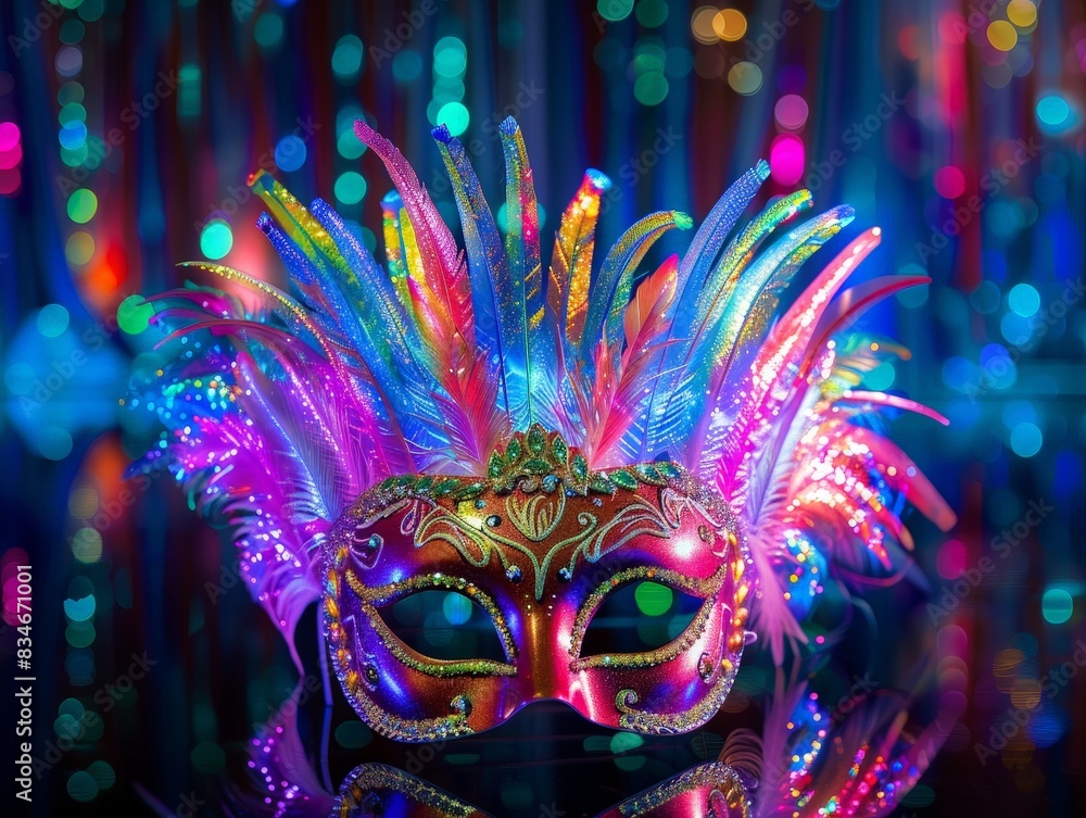 Canvas Prints Colorful carnival mask with feathers