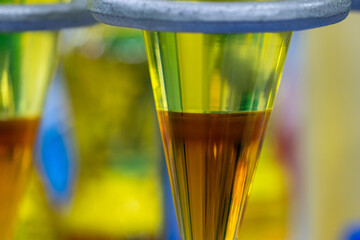 Electroplating experiment in chemistry laboratory.