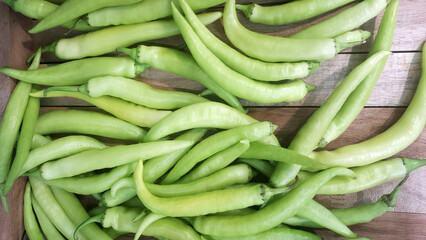 close-up thai green chilli, prik num