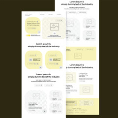 One-page website design template for business. Landing page wireframe. Flat modern responsive design. Ux ui website Template