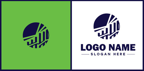 pie chart icon Circle graph Sector chart Pie graph flat logo sign symbol editable vector