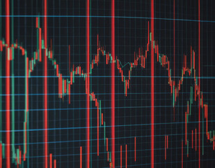 Un grafico di trading mostra un picco improvviso seguito da una rapida caduta, suggerendo alta volatilit&agrave;.