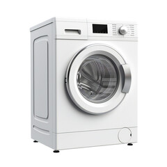 White front-loading washing machine