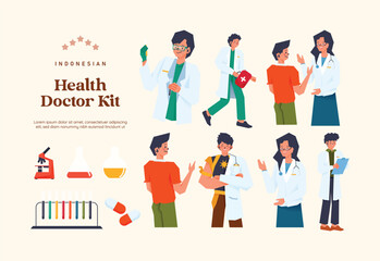 Isolated Health doctor kit flat design illustration