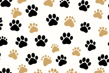 Fototapeta premium footprints paw pattern 