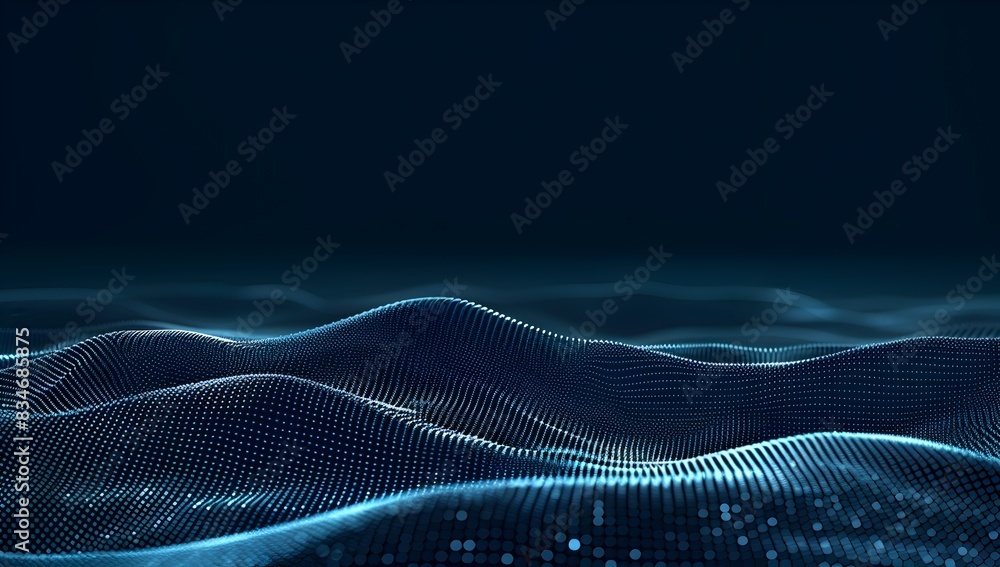 Poster abstract background with a wave of dots, hi-tech vector pattern for banner design
