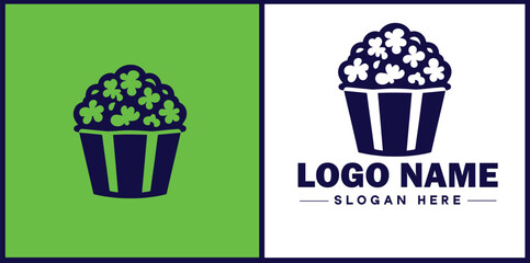 popcorn icon Popping corn Popped corn flat logo sign symbol editable vector