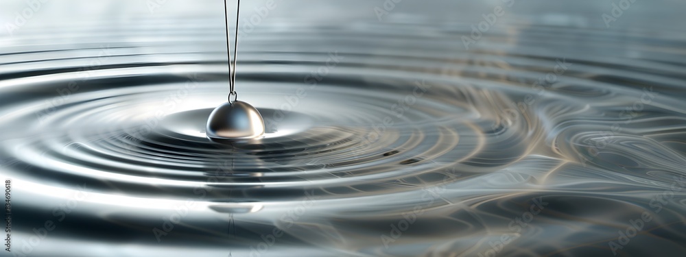 Poster oscillating pendulum a mesmerizing 3d visualization of fluid dynamics and rhythmic motion
