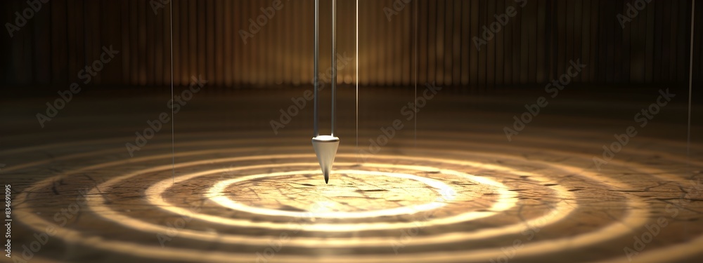 Aufkleber vibrating tuning fork a 3d rendered musical instrument resonating at specific frequency