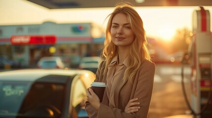 Businesswoman's Morning Coffee