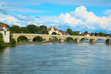 Stone bridge in Regensburg, UNESCO World Heritage Site