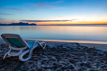 sunset on the beach