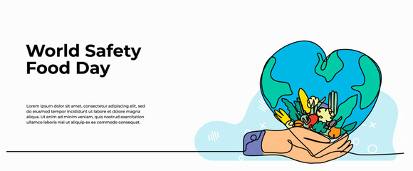 Continuous one line design of care about healthy food.Minimalist style vector illustration on white background.