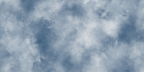 Abstract blue color clouds background, Vibrant clear blue sky with puffy and blurry natural clear clouds, Abstract blue watercolor painted sky background by teal color blue.