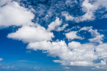 Beautiful nature view of blue sky and white clouds.