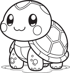 turtle cartoon vector isolated