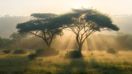 Obraz premium Beautiful summer sunrise