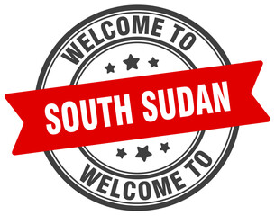 Welcome to South Sudan stamp. South Sudan round sign