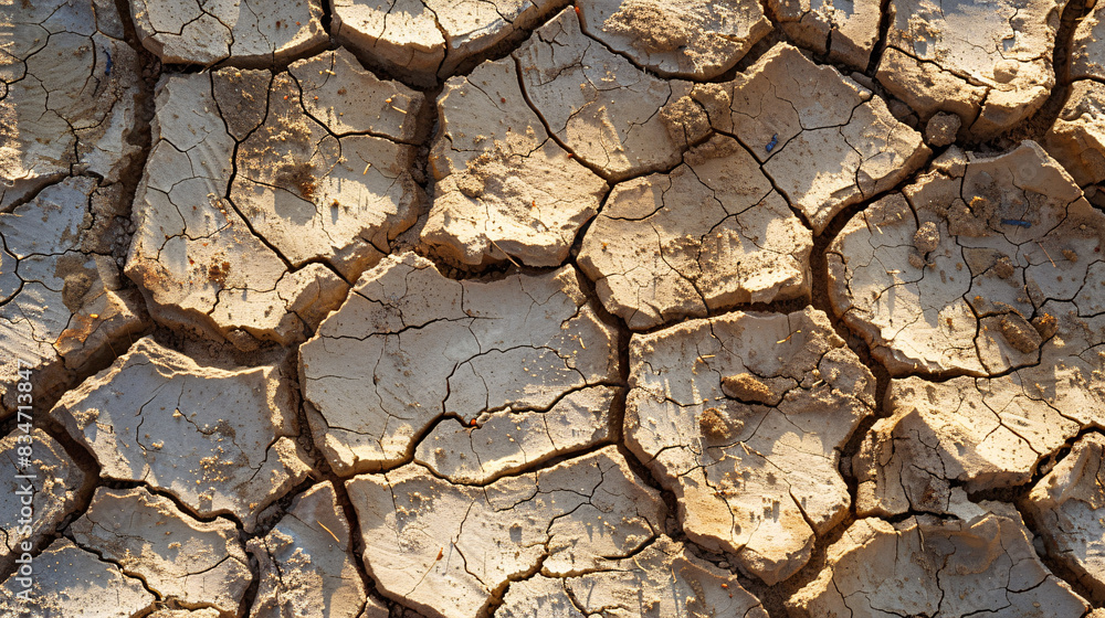 Poster a cracked and broken surface, possibly a dried out area or a dried out rock. the cracks and breaks i