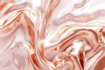 Abstract rose gold satin texture with elegant fluid folds.
