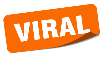 viral sticker. viral label