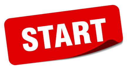 start sticker. start label