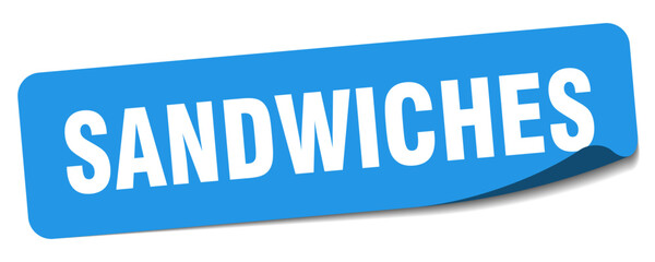sandwiches sticker. sandwiches label
