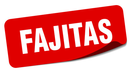 fajitas sticker. fajitas label