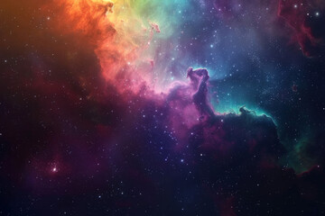 Colorful universe with nebula for background