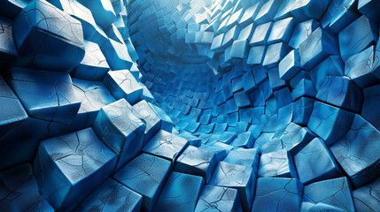 Abstract geometric 3D background, wallpaper. Generative AI