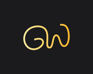 GW logo design template vector design