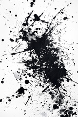 Fototapeta premium Simple ink splatters or brush strokes on a clean, white background with a contemporary feel.