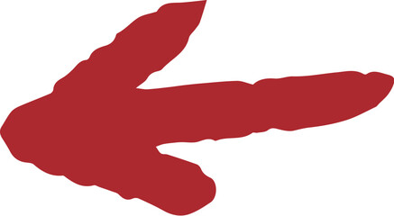 Doodle hand-drawn arrow pointing to the left