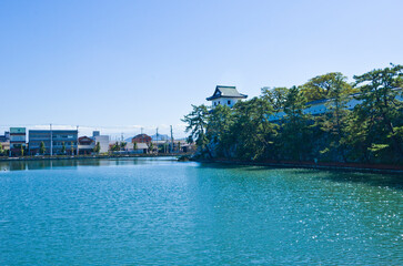 Obraz premium Imabari Castle in Ehime Prefecture, Shikoku, Japan. 