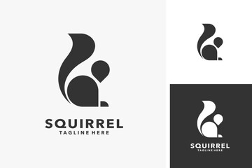 Geometric squirrel animal logo design © Niffhans