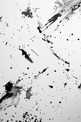 Fototapeta premium Simple ink splatters or brush strokes on a clean, white background with a contemporary feel.