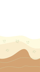 Fifth Abstract beige brown dark green fluid shapes cover. Collection vertical backgrounds with different wavy shapes
