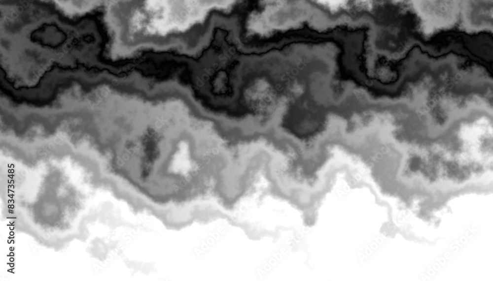 Poster Black smoke steam isolated transparent background. Fog and mist effect for text or space. Overlay with transparent background