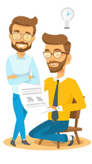 Advertising banner of A Caucasian business coach assisting a client with time management techniques. --chaos 15 --ar 9:16 Job ID: 9d2e7e76-f2b8-42cf-988d-30517255e758