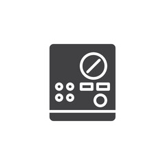 Control panel with buttons vector icon