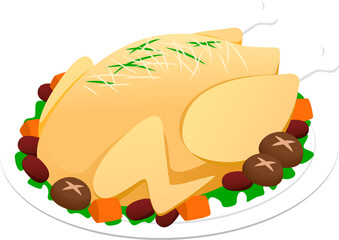 Lunar new year dish drunken chicken