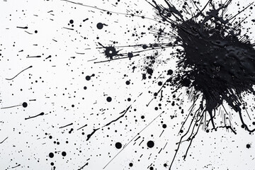 Simple ink splatters or brush strokes on a clean, white background with a contemporary feel.