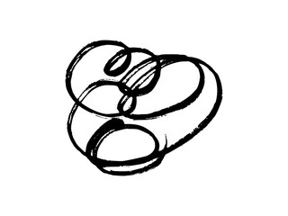 Hand Drawn Scribble Pencil Line. Scratch Texture Sketchy Graphic Element. Sloppy Hatching, Highlighter for Modern Design. Vector Illustration Isolated on White Background. Ballpoint Round Swirl