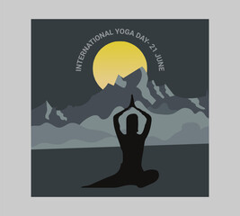 Obraz premium Man asana on a white isolated Yoga background. yoga and meditation. international yoga day poster design.