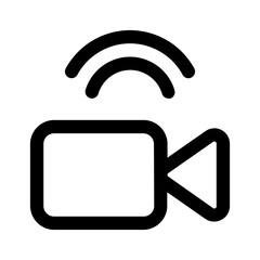 video live stream line icon