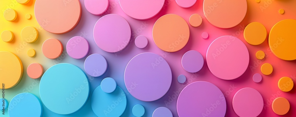 Aufkleber vibrant abstract background with colorful circles and shapes