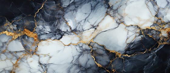 Black and white marble textured background. Abstract design texture
